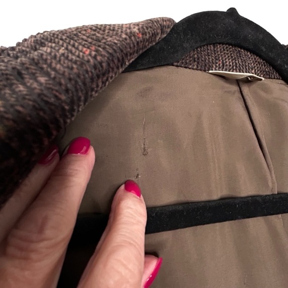 Boston Clipper Vtg Brown Mottled Soft Corduroy Two-Button Blazer Sz 44L - Picture 9 of 11